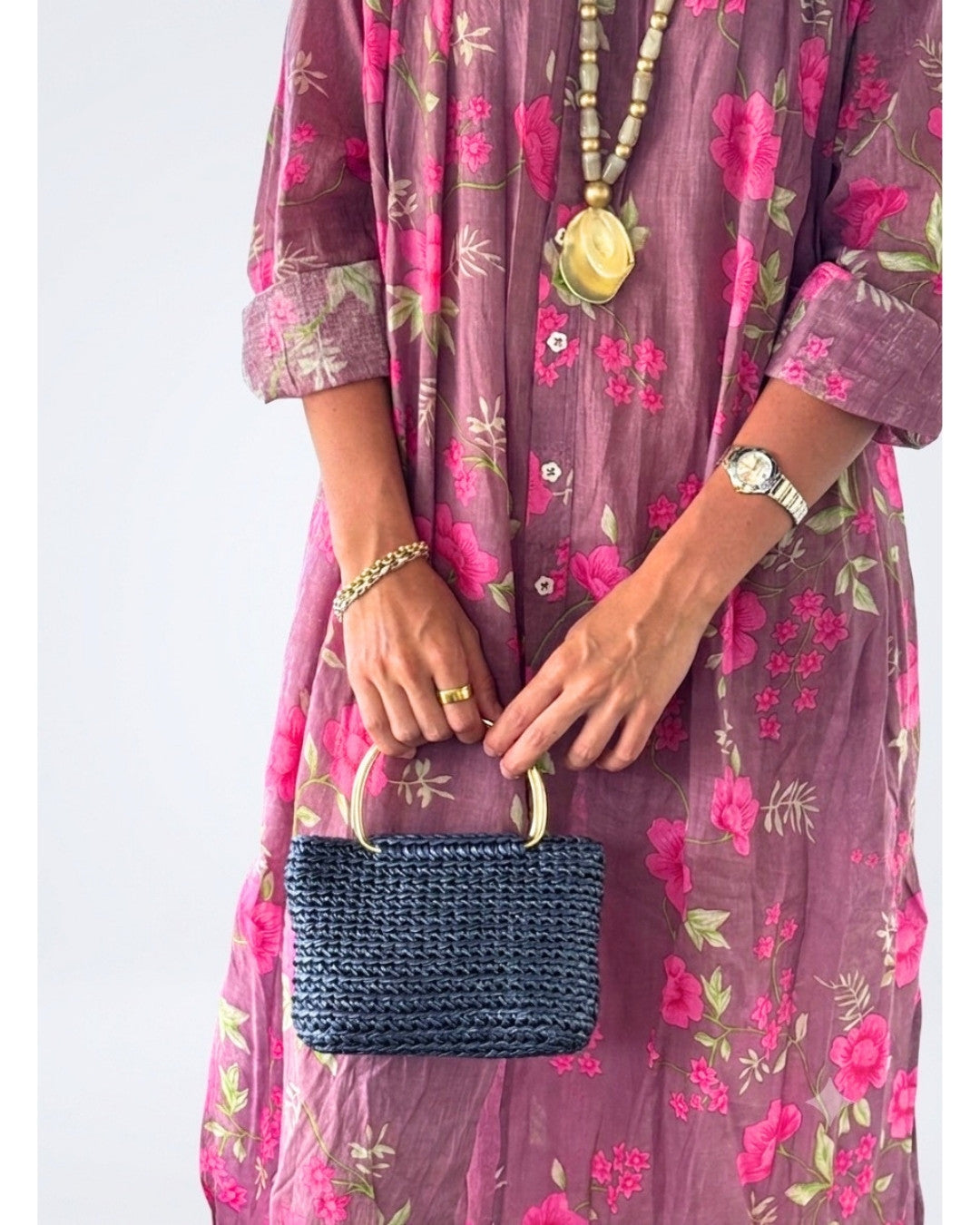 Macarena Navy Blue Clutch