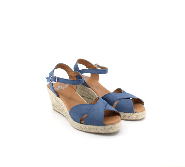 Jimena French Blue Crisscross Medium W.