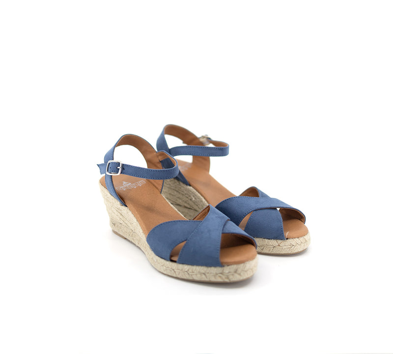 Jimena French Blue Crisscross Medium W.