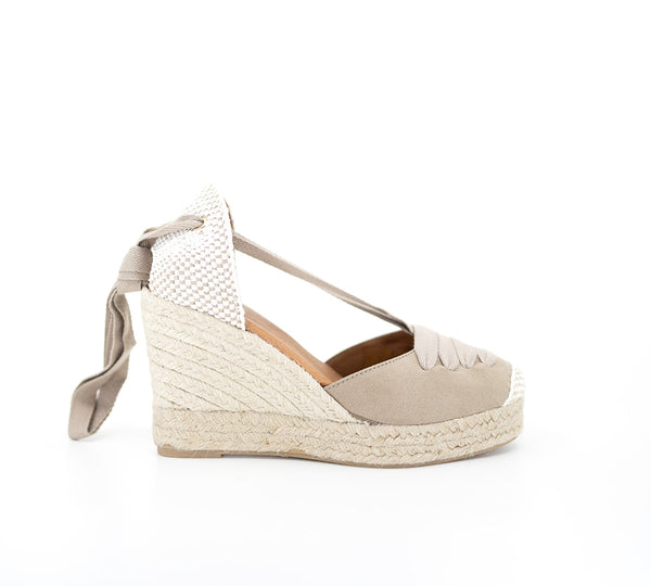 Jimena Camel High Wedge Laces