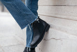 Sierra Black Leather Bootie