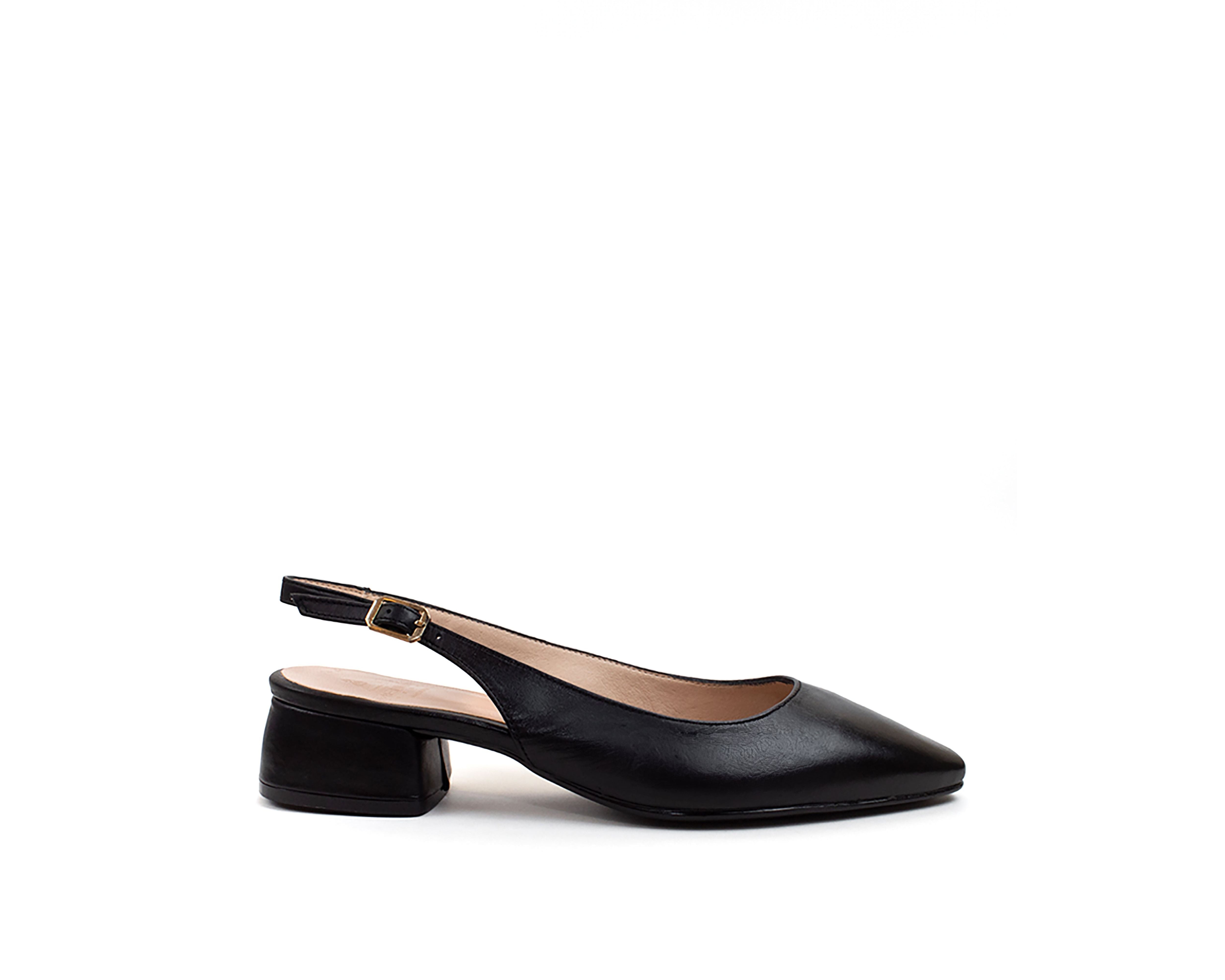 Berta All Black Sling Back