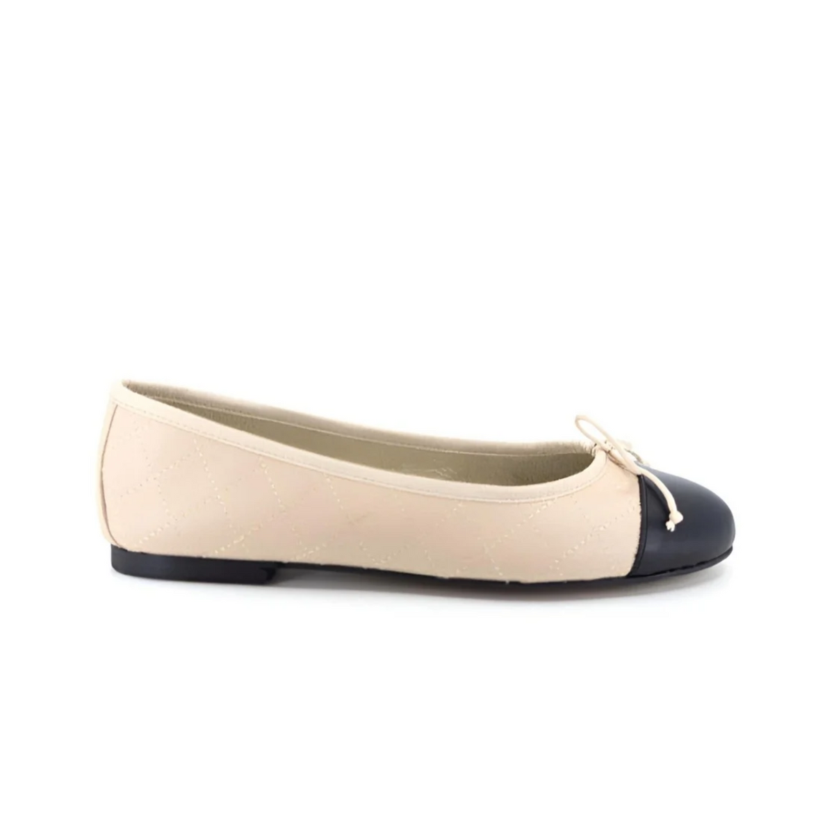 Chester Beige with Leather Black Toe