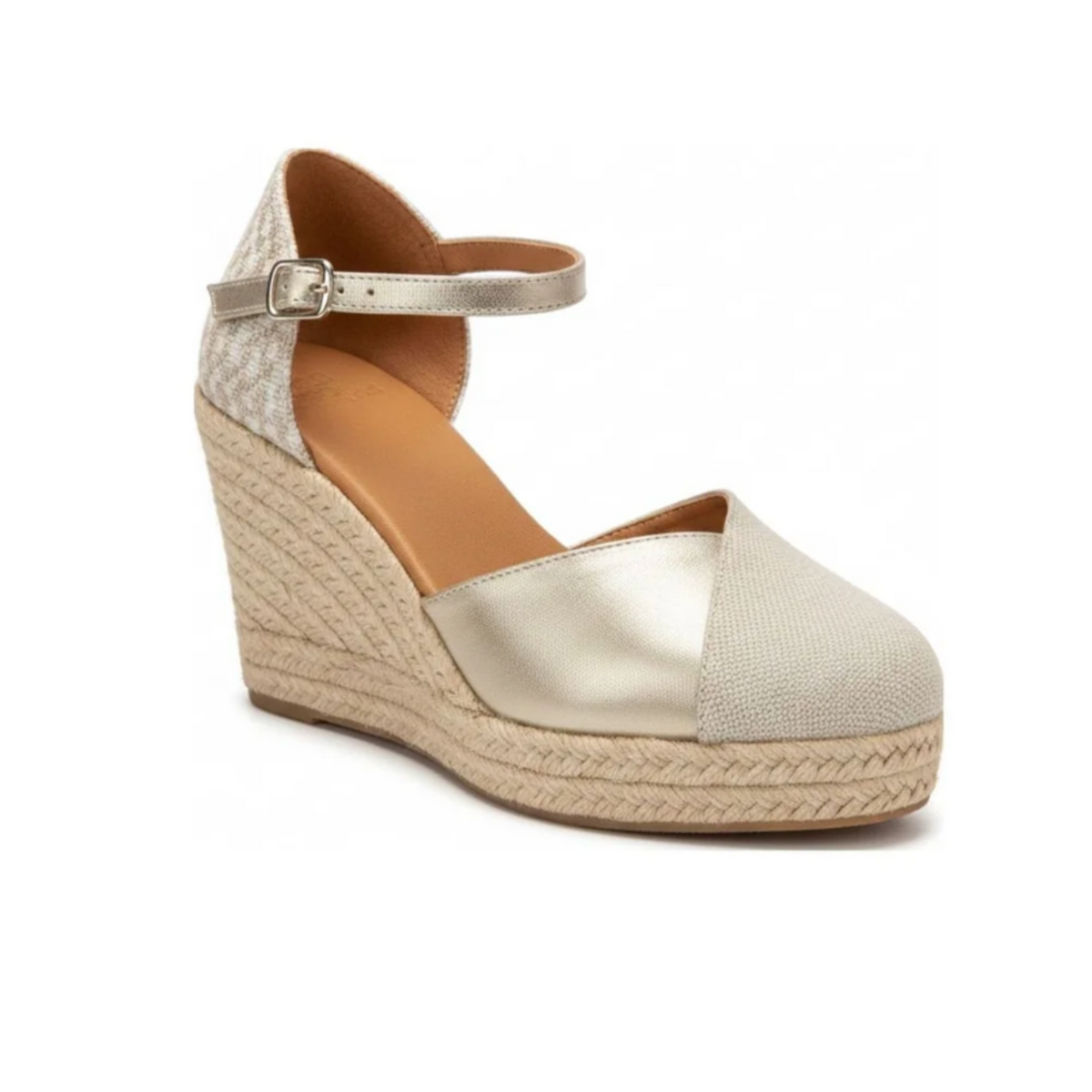 Jimena High Strap Gold-Linen