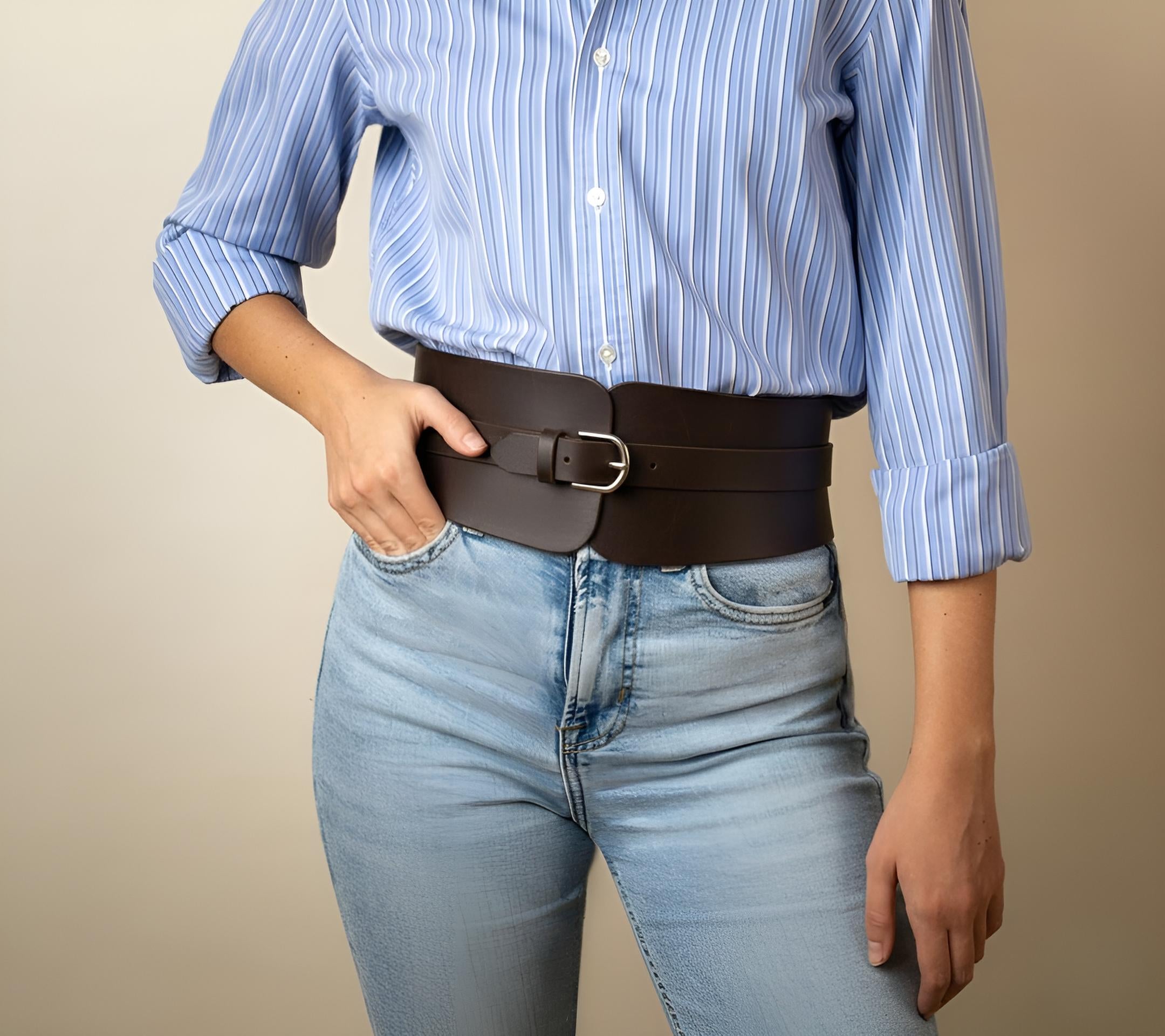 Sevilla Brown Saddle Belt