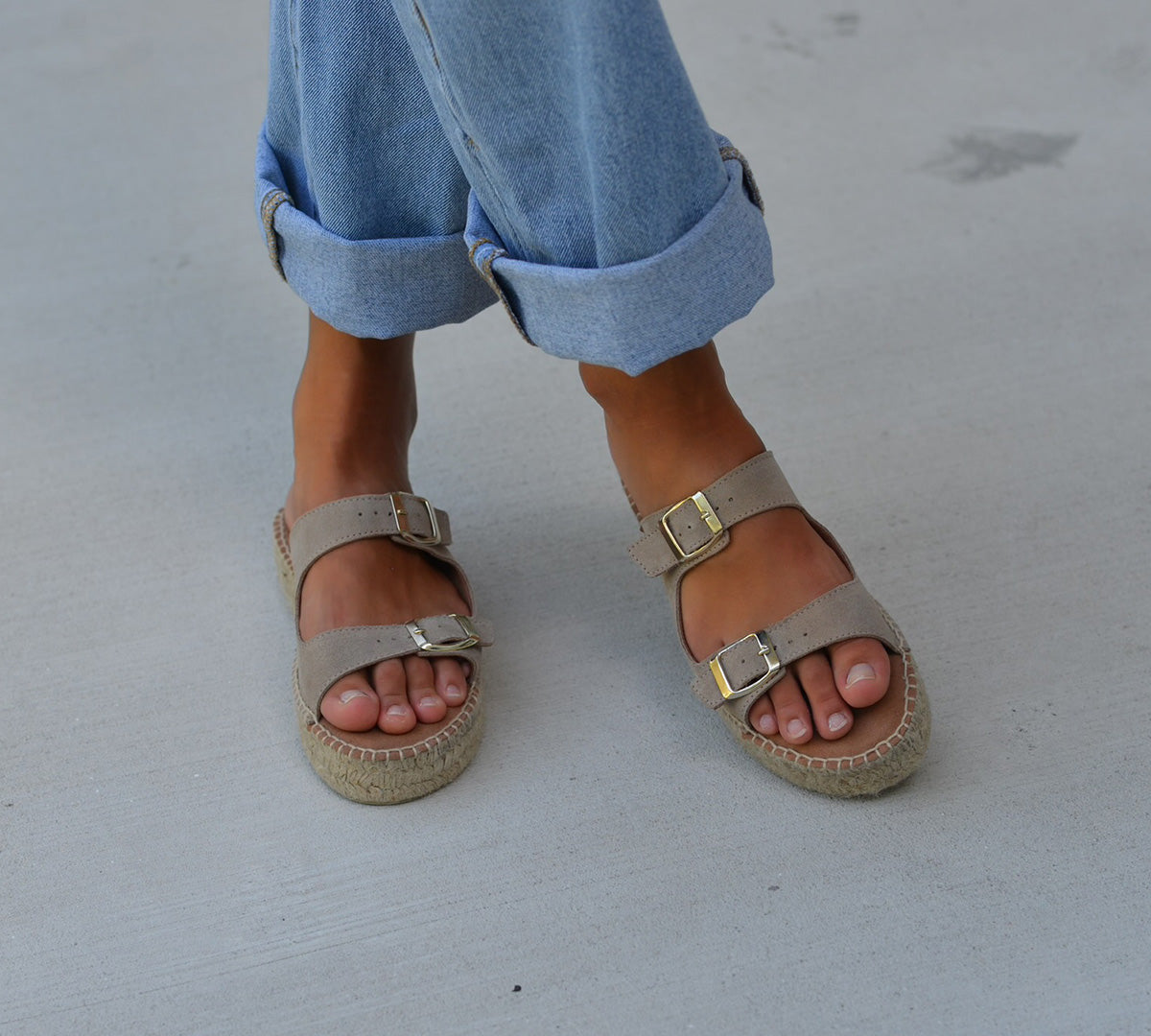 Ergonomic Taupe Espadrille