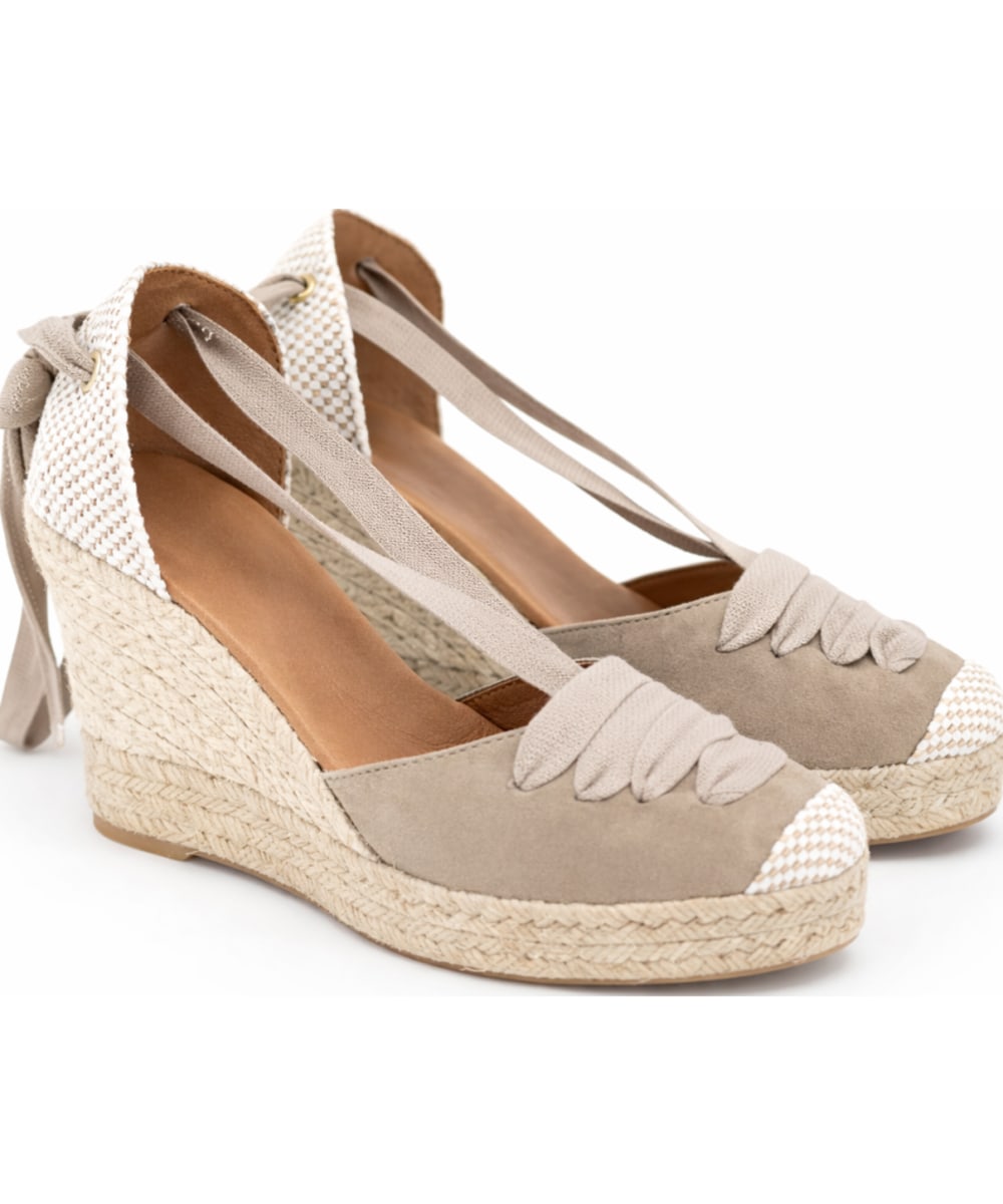 Jimena High Laces Taupe Laced