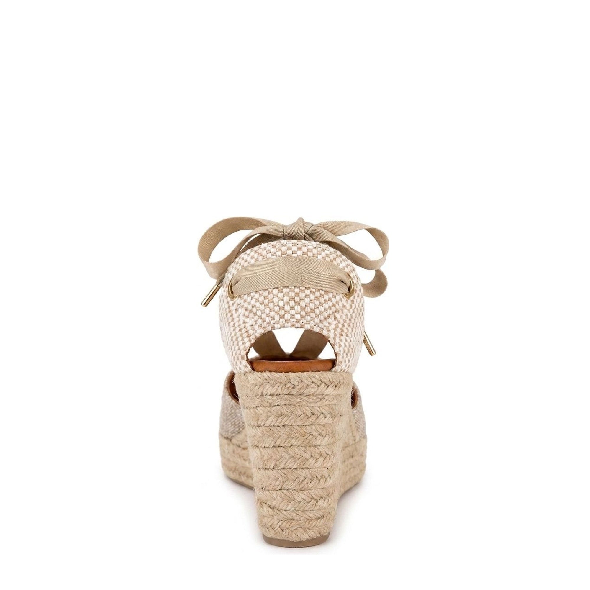 Jimena High Laces Gold Woven Lace-Up