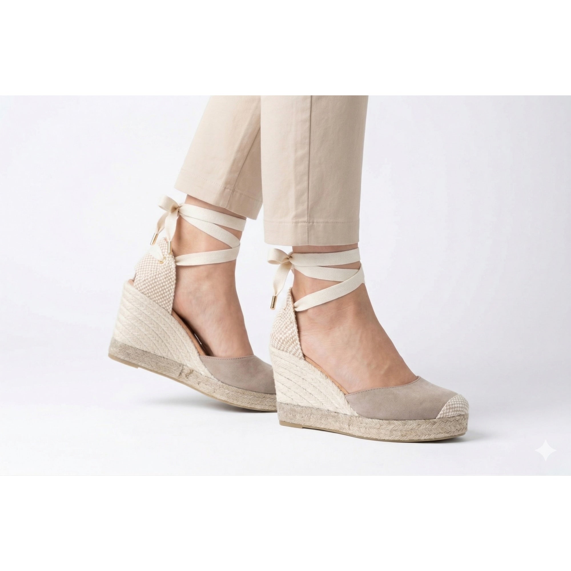 Jimena High Laces Taupe