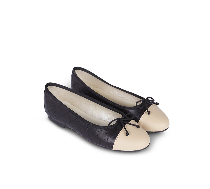 Chester Black Leather with Beige Toe