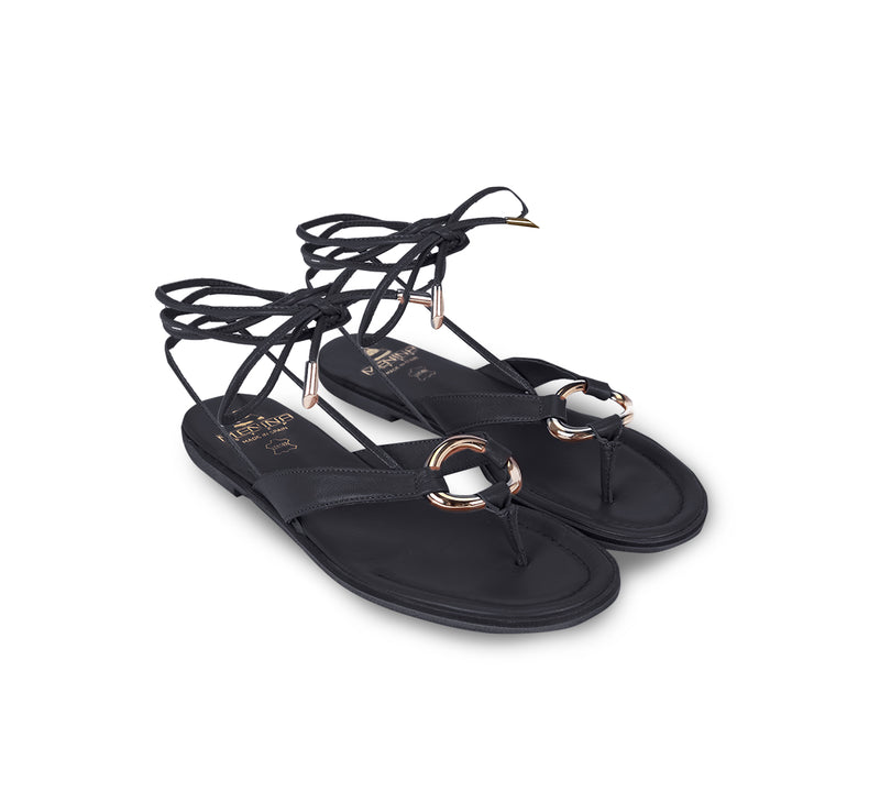 La Toja Black Sandal