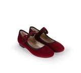 Merceditas Mary Jane In Burgundy Velvet