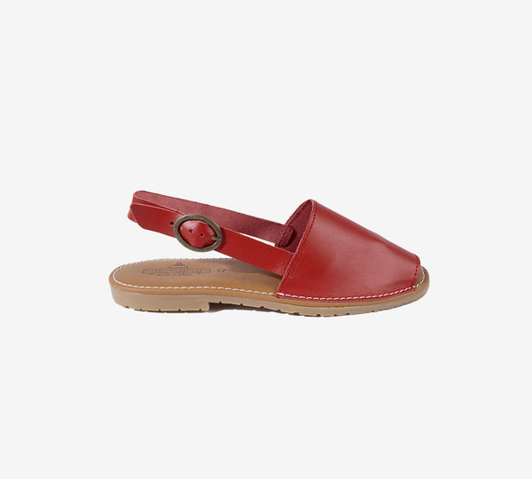 Red Menorquina with Buckle Strap