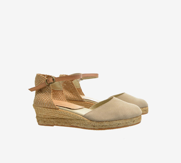Gimena Taupe Low wedge