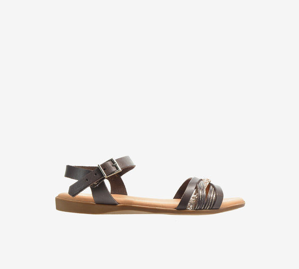 Glitter Band Chocolate Sandal