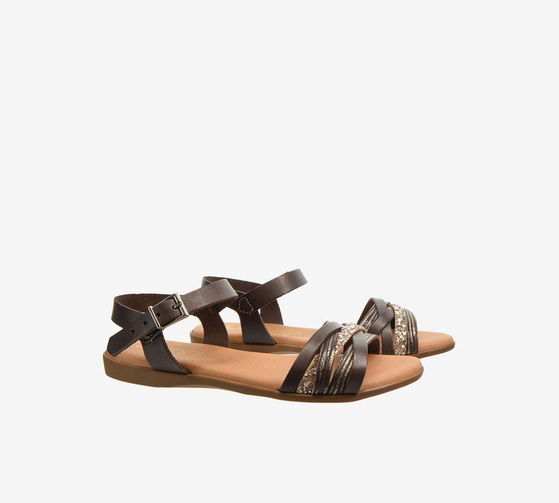 Glitter Band Chocolate Sandal