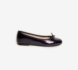Sofia Navy Patent Leather Thin Bow