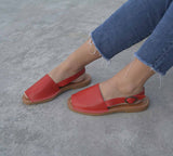 Red Menorquina with Buckle Strap